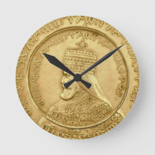 Haile Selassie Jah Rastafari Reggae Rasta Roots  Round Clock
