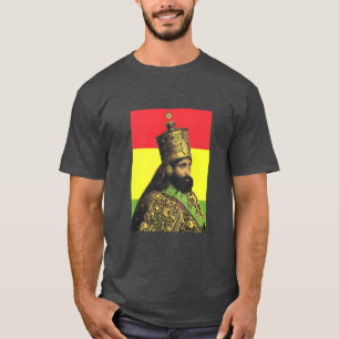 Haile Selassie Jah Rastafari Reggae Rasta Roots  T-Shirt