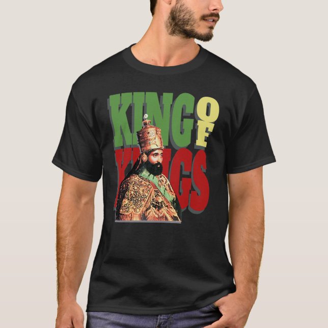 Haile Selassie King Rastafarian T-Shirt (Front)