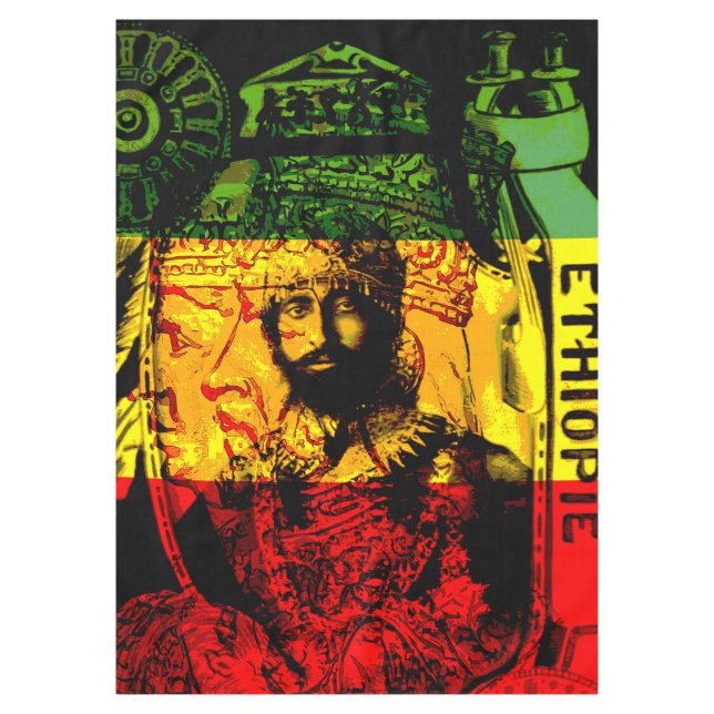 Haile Selassie Natural Mystic Tablecloth (Front)