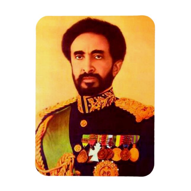 Haile Selassie - Rastafara - Reggae Rasta Magnet (Vertical)
