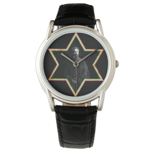 Haile Selassie Star of David Watch (Front)