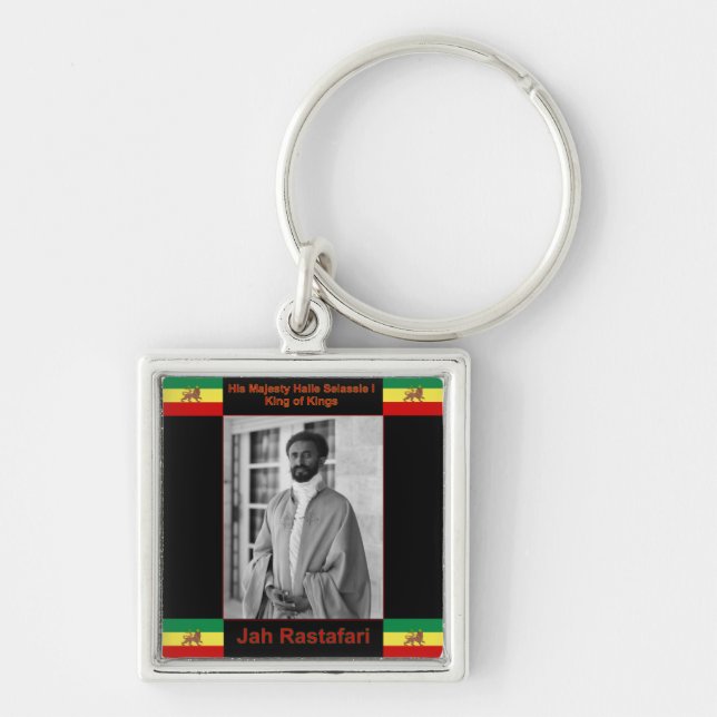 Haile Selassie the Lion of Judah, Jah Rastafari Key Ring (Front)