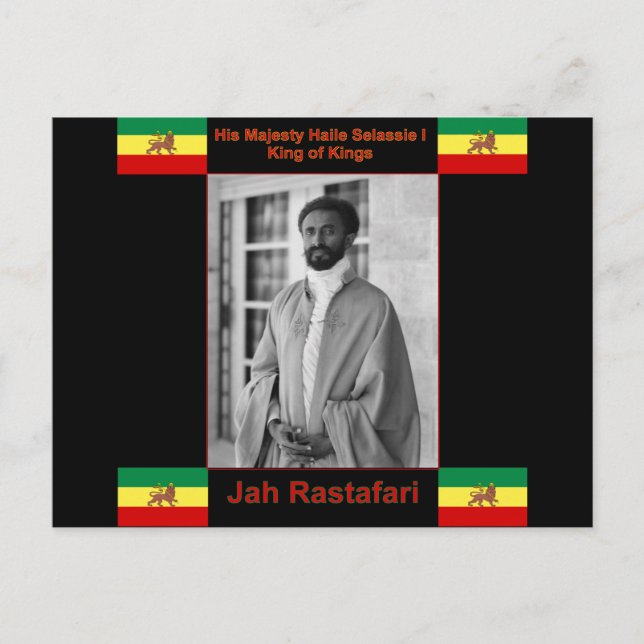 Haile Selassie the Lion of Judah, Jah Rastafari Postcard (Front)
