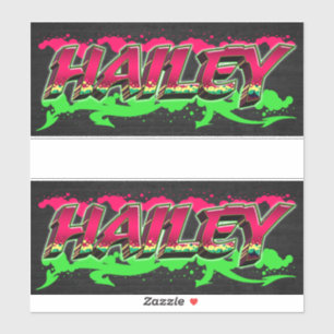 Hailey First Name Graffiti Sticker