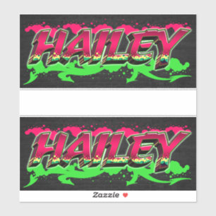 Hailey Vorname Name Graffiti Aufkleber Sticker