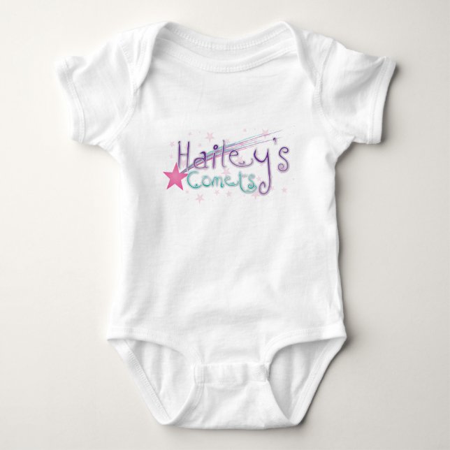 hailey's comets white) baby bodysuit (Front)