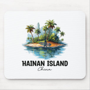Hainan Island China Surfing Travel, Asia Tourist V Mouse Mat