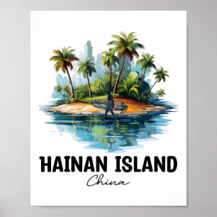 Hainan Island China Surfing Travel, Asia Tourist V Poster
