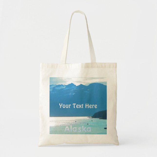 Haines, Alaska Blue Tote Bag (Front)