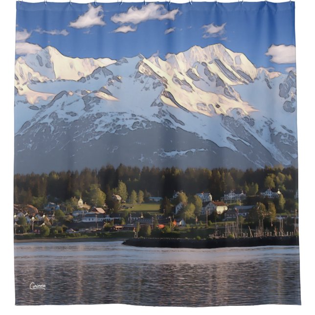 Haines, Alaska - Shower Curtain (Front)