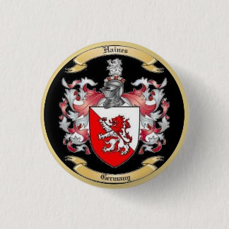 Haines Family Crest *  3 Cm Round Badge