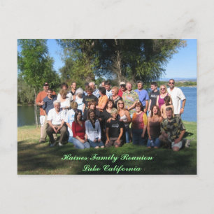 Haines Family Reunion Lake California Postcard