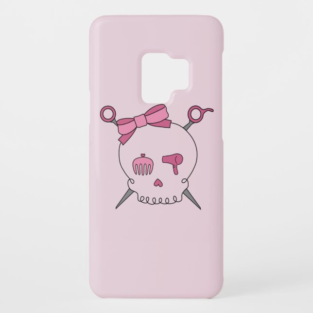 Hair Accessory Skull & Scissors (Pink) Case-Mate Samsung Galaxy Case (Back)