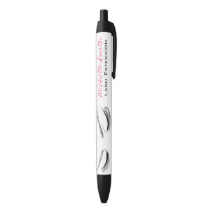 Hair and beauty Lash Extension company branding Black Ink Pen