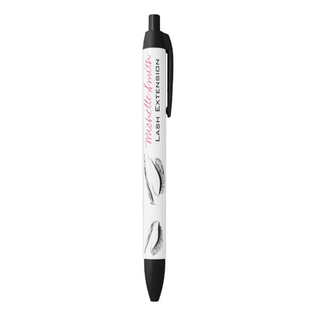 Hair and beauty Lash Extension company branding Black Ink Pen (Bottom (Vertical))
