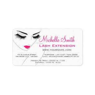 Hair and beauty Lash Extension company branding Label