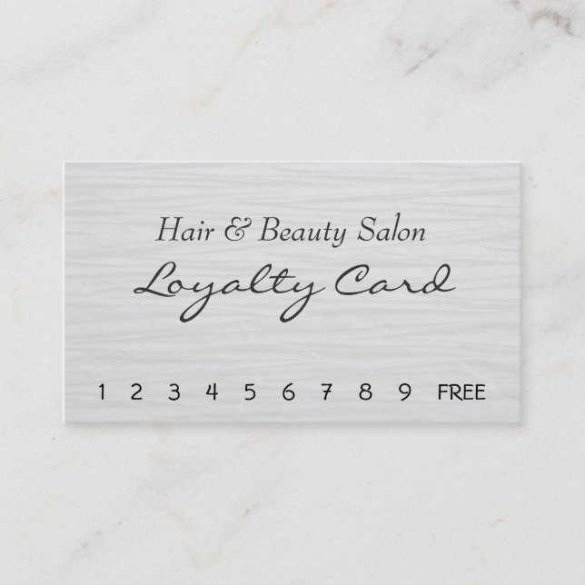 Hair and Beauty Salon Loyalty Card (Front)