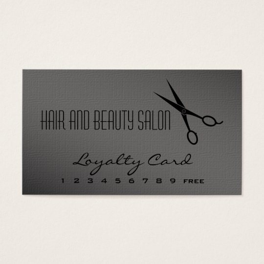 Hair and Beauty Salon Loyalty Card - Scissors