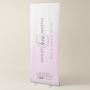 Hair and Makeup Artist Or Salon Custom Logo Large Retractable Banner