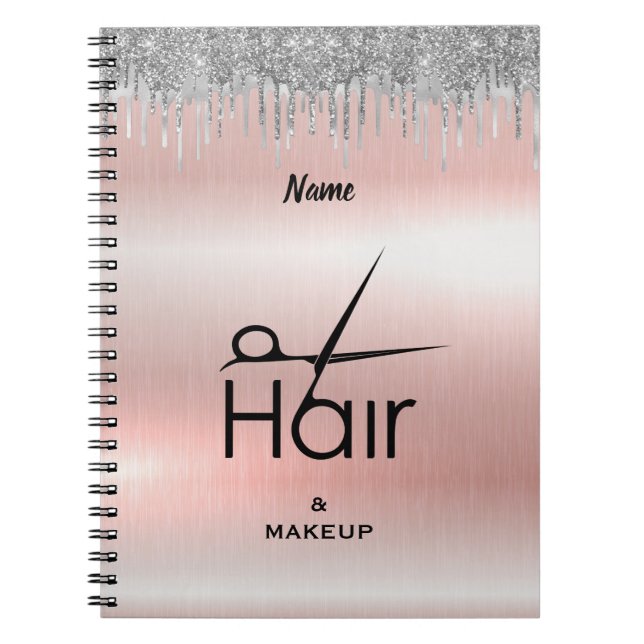 Hair and makeup salon Spiral Photo Notebook (Front)