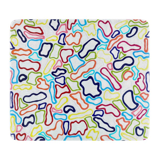 Hair Bands 6 x 7 Deco Glass Cutting Board (Front)