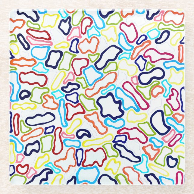 Hair Bands Glass Coaster (Front)