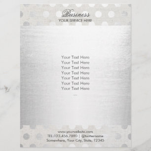 Hair & Beauty Salon Modern Silver Dots Flyer