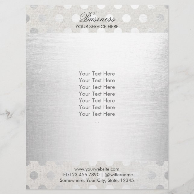 Hair & Beauty Salon Modern Silver Dots Flyer (Front)