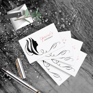 Hair & Beauty Silhouette Black ID873 Business Card