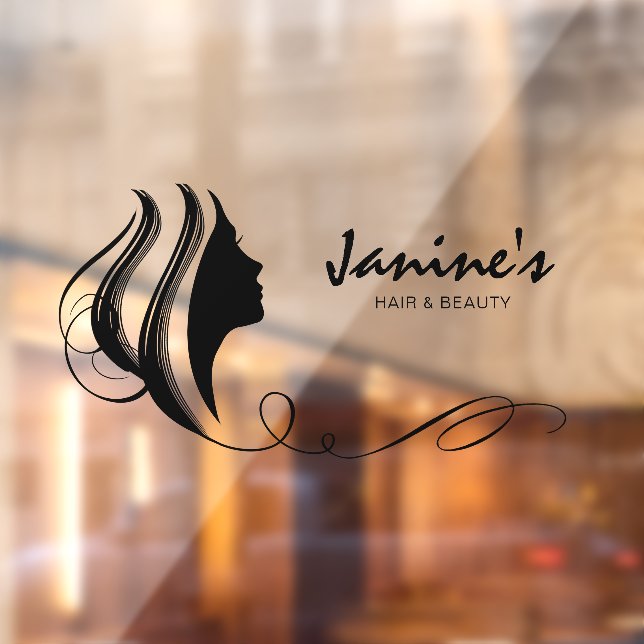 Hair & Beauty Silhouette Black ID873 Window Cling (Sheet 2)