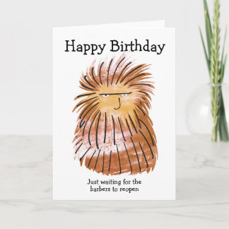 Hair birthday card