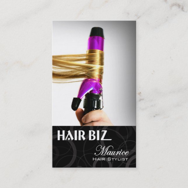 Hair Biz - Hair Stylist Beauty Salon Spa Friseur Business Card (Front)