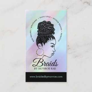 Hair Braider Braid Stylist Beautician Salon Business Card