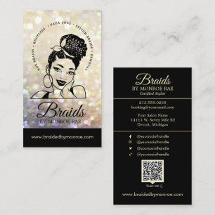 Hair Braider/Braids/Braiding/Salon - QR Code Business Card