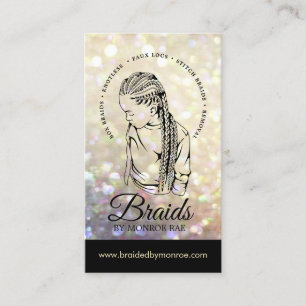 Hair Braider - Braids - Braiding - Stylist - Salon Business Card