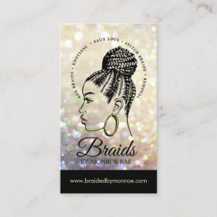 Hair Braider - Braids - Braiding - Stylist - Salon Business Card