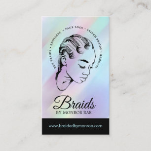 Hair Braider - Braids - Braiding - Stylist - Salon Business Card