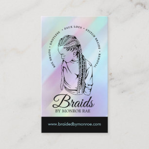 Hair Braider - Braids - Braiding - Stylist - Salon Business Card