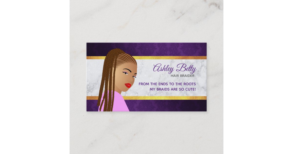 Hair Braider Business Cards Zazzle