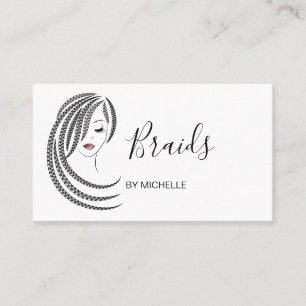 Hair Braider, Hair Salon for Braids, Hair Stylist Business Card