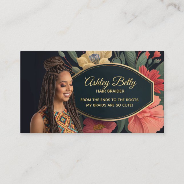 Hair Braider Slogans Business Cards (Front)