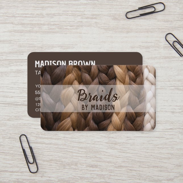 Hair Braiding Business Card (Front/Back In Situ)