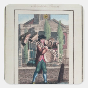 Hair Brooms, Shoreditch Church Square Sticker