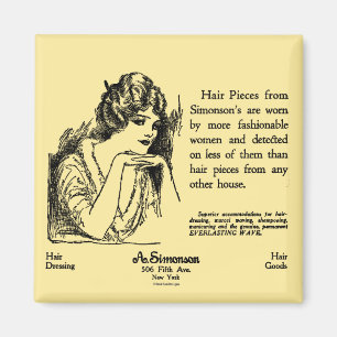 Hair Care Newspaper Advertisement Magnet