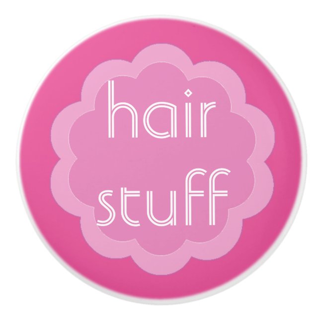 Hair care organisation pink flower knob (Front)