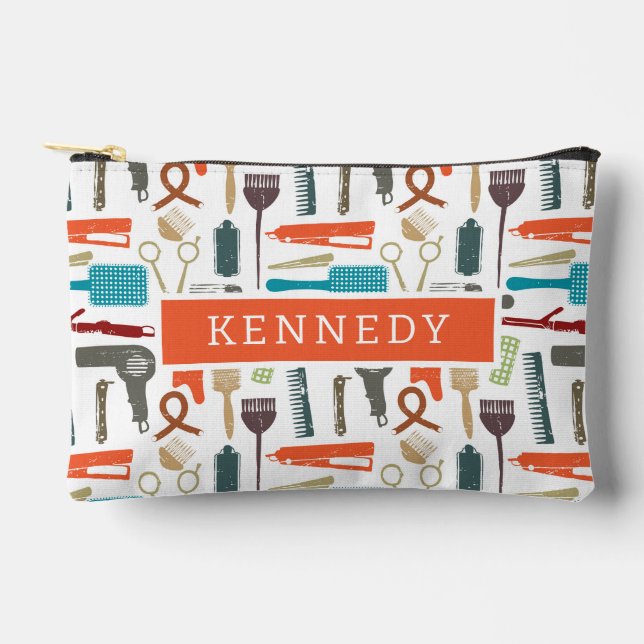 Hair Care Pattern Accessory Pouch (Front)