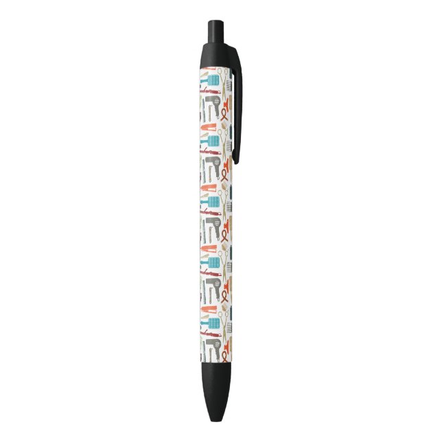 Hair Care Pattern Black Ink Pen (Bottom (Vertical))