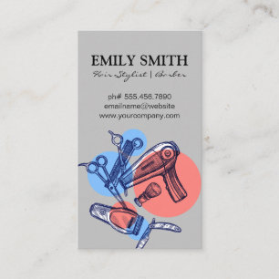 Hair Care Tools   Barber   Hair Stylist Business Card