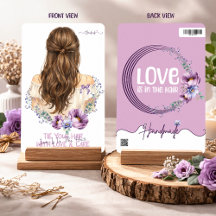 Hair Clip & Scrunchie Display Card Floral Boutiqe